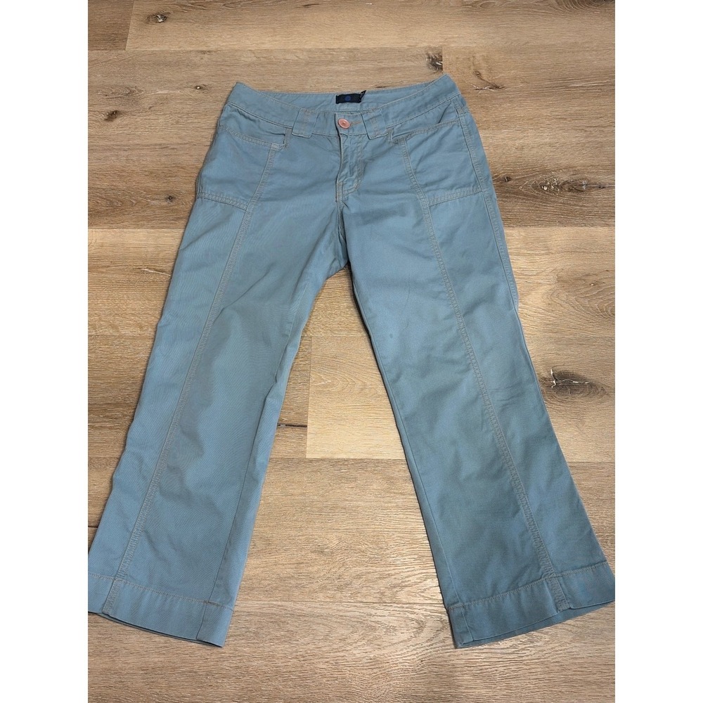 Dot Brand Blue Straight Leg Panelled Seam Pants Made in USA Size 4